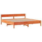 vidaXL Cadre de lit sans matelas cire marron 180x200cm bois pin massif