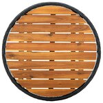 Ensemble Bistro de Jardin 3 pièces avec Coussins en Poly Rattan Noir