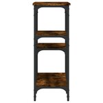 vidaXL Table console chêne fumé 80x29x75 cm bois d'ingénierie
