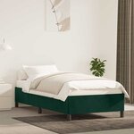 vidaXL Cadre de lit sans matelas vert foncé 100x200 cm velours
