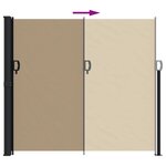 vidaXL Auvent latéral rétractable taupe 180x300 cm