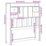 vidaXL Tête de lit avec rangement blanc 90 cm bois massif de pin