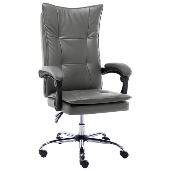 vidaXL Chaise de bureau Anthracite Similicuir