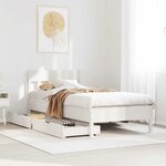 vidaXL Cadre de lit sans matelas blanc 90x190 cm bois de pin massif