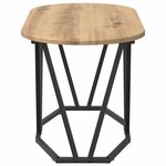 Table basse vidaXL en chêne  artisanale  80x40x40 5 cm en bois d'ingénierie et métal