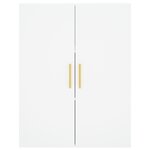 vidaXL Buffet haut Blanc 69 5x34x180 cm Bois d'ingénierie