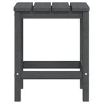 vidaXL Chaise de jardin Adirondack avec table PEHD Anthracite
