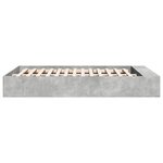 vidaXL Cadre de lit gris béton 150x200 cm bois d'ingénierie