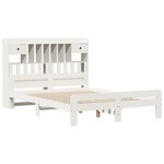 vidaXL Lit bibliothèque sans matelas blanc 140x200 cm bois pin massif