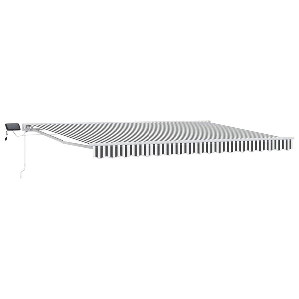 vidaXL Cadre de store manuel avec LEDs Anthracite et blanc 4 5 × 3 m