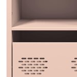 vidaXL Buffet haut rose 68x39x103 5 cm acier