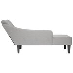 vidaXL Fauteuil long avec accoudoir droit gris nuage tissu