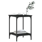 vidaXL Table basse noir 40x40x55 cm bois d'ingénierie