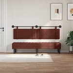 vidaXL Tête de lit suspendue Brun Brillant PU antique