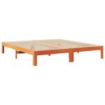 vidaXL Cadre de lit sans matelas cire marron 160x200cm bois pin massif