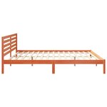 vidaXL Cadre de lit Marron cire 200 x 220 cm Bois massif en pin