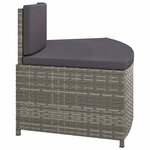 vidaXL Bancs de spa avec coussins lot de 2 gris résine tressée