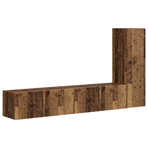 vidaXL Ensemble meuble TV 3 Pièces Bois ancien Bois d'ingénierie
