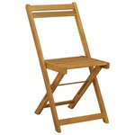 vidaXL Chaises de bistrot d'extérieur 8 Pièces Naturel 40 x 53 x 80 cm