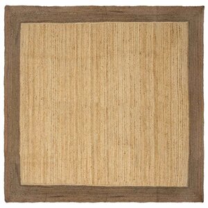 vidaXL Tapis de surface Gris 240 x 240 cm Jute