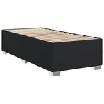 vidaXL Sommier à lattes de lit avec matelas noir similicuir