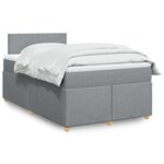 vidaXL Sommier à lattes de lit avec matelas Gris clair 120x200cm Tissu
