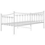 vidaXL Cadre de canapé-lit sans matelas blanc métal 90x200 cm