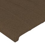 vidaXL Cadre de lit avec tête de lit marron foncé 120x200 cm Tissu