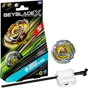 Hasbro F9582EU4 - Beyblade X  Starter Pack avec toupie de compétition Arrow Wizard 4-80B et lanceur