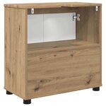vidaXL Armoire de lavabo de salle de bain avec étagère Chêne artisanal