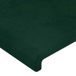 vidaXL Tête de lit avec oreilles Vert foncé 183x16x78/88 cm Velours