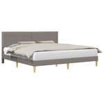 vidaXL Cadre de lit avec tête de lit Taupe 180 x 200 cm Tissu