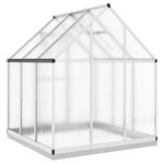 vidaXL Serre avec cadre de base argenté 169x169x202 cm aluminium