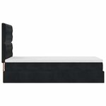 vidaXL Cadre de lit ottoman avec matelas noir 90x200 cm velours