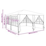 vidaXL Tente de fête Anthracite  Blanc 400 x 400 x 266 cm