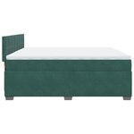 vidaXL Sommier à lattes de lit et matelas Vert foncé 200x200cm Velours