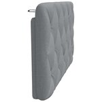 vidaXL Coussin de tête de lit gris clair 100 cm tissu