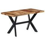 vidaXL Table à manger 140x70x75 cm Bois massif