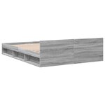 vidaXL Cadre de lit avec tiroirs sans matelas sonoma gris 135x190 cm