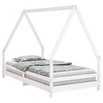 vidaXL Cadre de lit pour enfants blanc 90x190 cm bois de pin massif