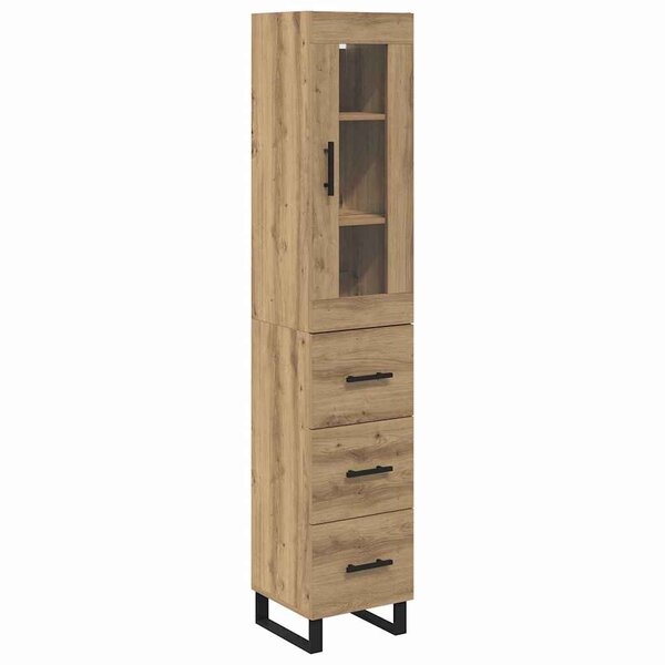 vidaXL Haut Armoire avec tiroir Chêne artisanal 34 5 x 34 x 180 cm
