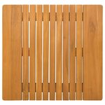 vidaXL Tapis de bain Uni Marron 59 x 40 cm bois