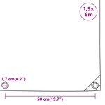 vidaXL Bâche anthracite 1 5x6 m 650 g/m²