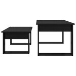 vidaXL Ensemble de tables basses 2 Pièces Chêne noir Bois d'ingénierie