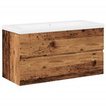 vidaXL Armoire lavabo avec bassin intégré vieux bois