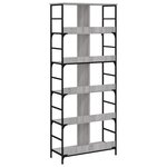 vidaXL Bibliothèque sonoma gris 78 5x33x188 5 cm bois d'ingénierie