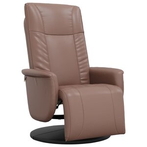 vidaXL Fauteuil inclinable avec repose-pieds marron similicuir