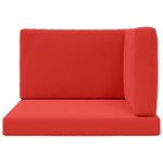 vidaXL Coussin de canapé d'extérieur 3 Pièces Rouge Polyester
