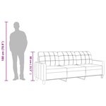 vidaXL Canapé à 3 places Rouge bordeaux 180 cm Similicuir