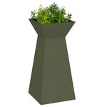 vidaXL Jardinière à pilier 2 Pièces Olive 35 x 35 x 73 cm